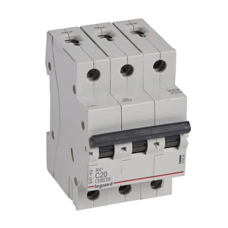 Legrand 419236 RX3 C20 6kA BIC 3 pólusú kismegszakító Legrand 419236 RX3 C20 6kA BIC 3 pólusú kismegszakító