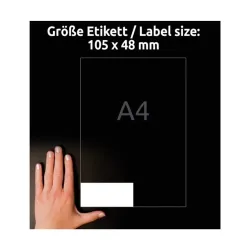 Avery 3424 105×48 mm univerzális 1200db-os etikett