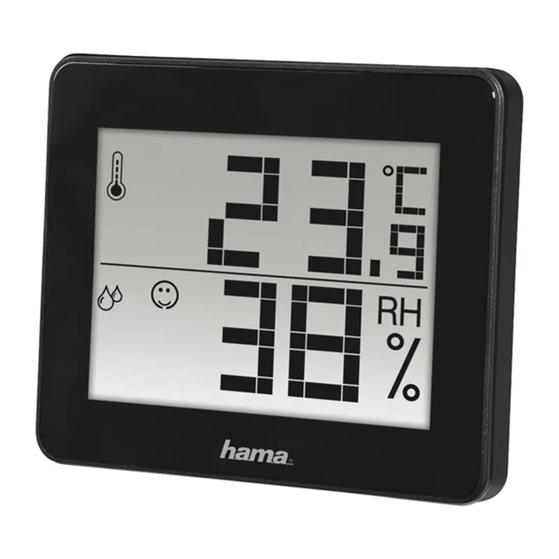 Hama TH-130 Thermo / Hygrometer Időjárás Állomás Black Hama TH-130 Thermo / Hygrometer Időjárás Állomás Black