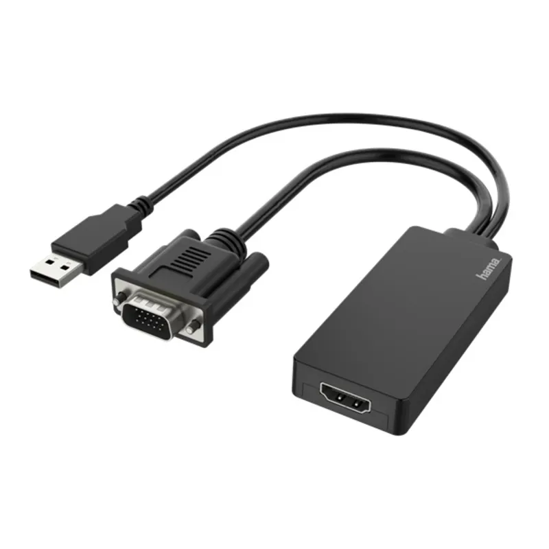 Hama VGA to HDMI Adapter Black Hama VGA to HDMI Adapter Black