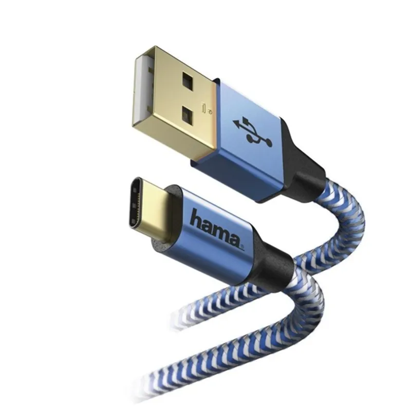Hama 201558 FIC E3 USB Type-C "Reflective" 1,5m, kék adatkábel Hama 201558 FIC E3 USB Type-C "Reflective" 1,5m, kék adatkábel