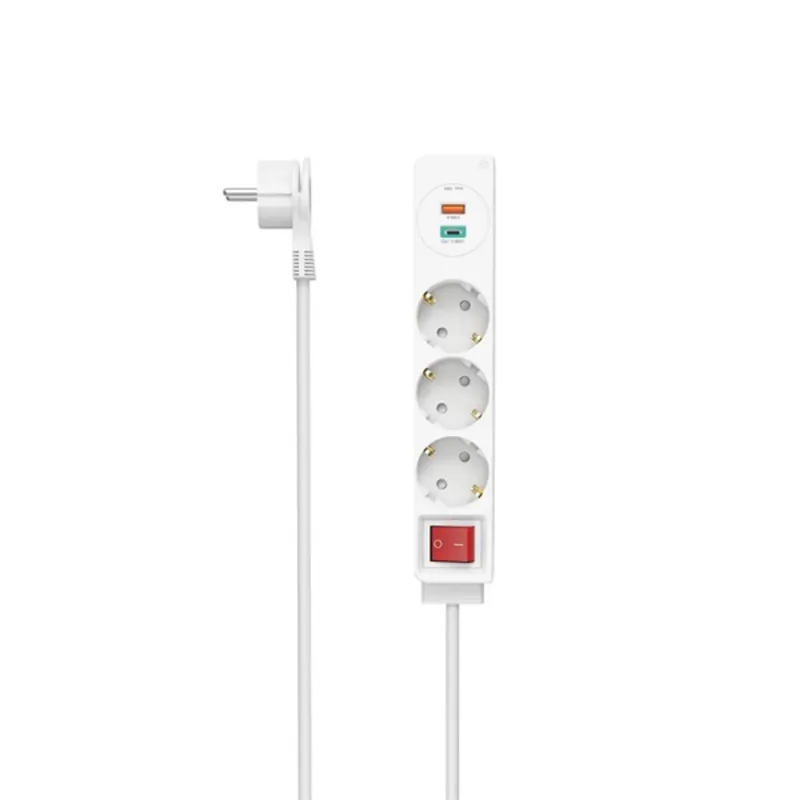 Hama 223185 +USB C+USB A, 18 W, PD/QC 1,4 m fehér 3-as kapcsolós elosztó Hama 223185 +USB C+USB A, 18 W, PD/QC 1,4 m fehér 3-as kapcsolós elosztó