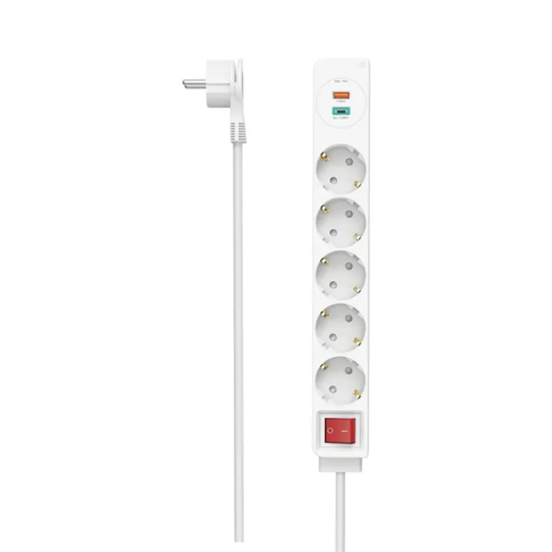 Hama 223186 +USB C+USB A, 18 W, PD/QC 1,4 m fehér 5-as kapcsolós elosztó Hama 223186 +USB C+USB A, 18 W, PD/QC 1,4 m fehér 5-as kapcsolós elosztó