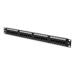 Digitus DN-91624U patch Panel 24 port 1U 19" CAT 6, fekete