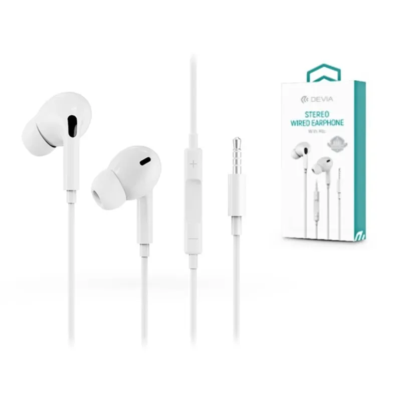 Devia ST340697 Smart mikrofonos fehér fülhallgató Devia ST340697 Smart mikrofonos fehér fülhallgató