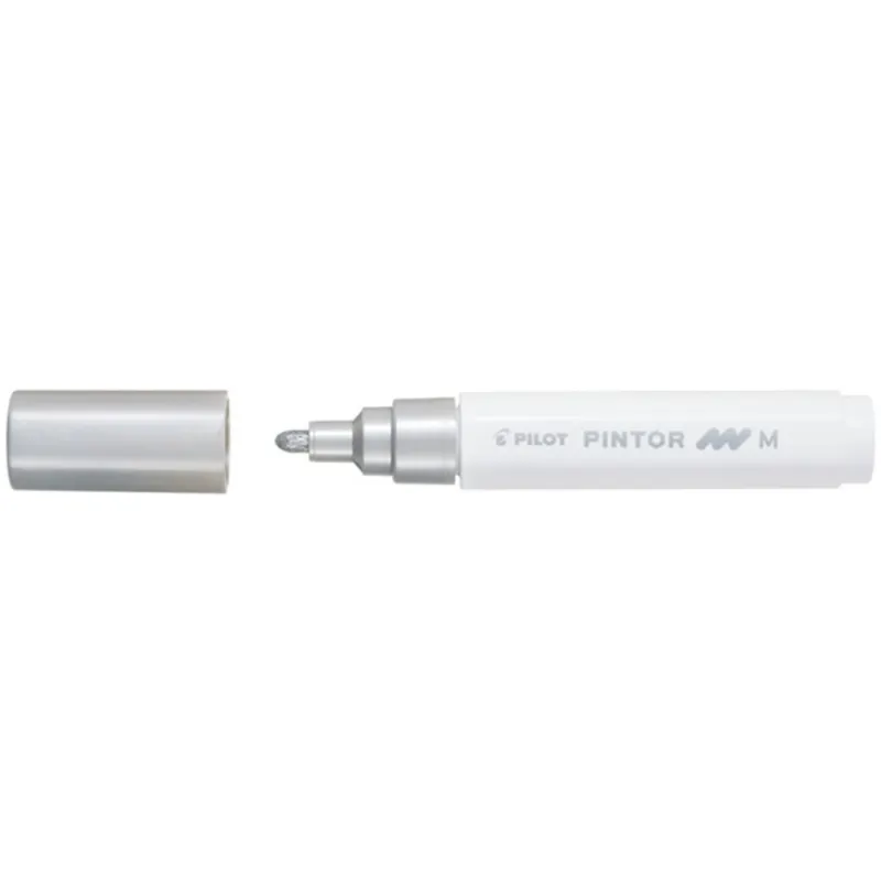 Dekormarker, 1,4 mm, PILOT "Pintor M", ezüst Dekormarker, 1,4 mm, PILOT "Pintor M", ezüst
