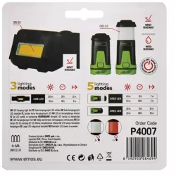 Emos COB LED fejlámpa készlet + mini kempinglámpa (P4007)