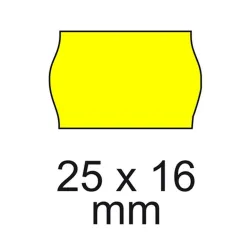 25x16mm 5db/csomag sárga árazógépszalag