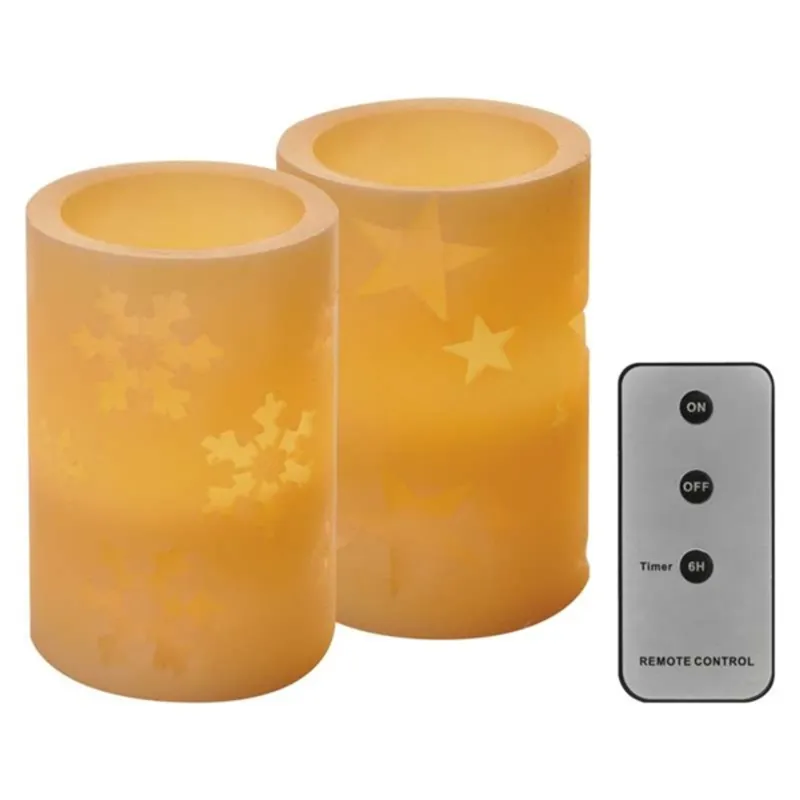 Emos DCCV14 12,5 cm, 2x AA, távirányító, időzítő 2x viasz gyertya LED dekoráció Emos DCCV14 12,5 cm, 2x AA, távirányító, időzítő 2x viasz gyertya LED dekoráció