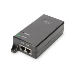 DIGITUS PoE+ power management injector 55V 30W 10/100/1000 Mbit RJ45 LAN in RJ45 PoE out max 100m