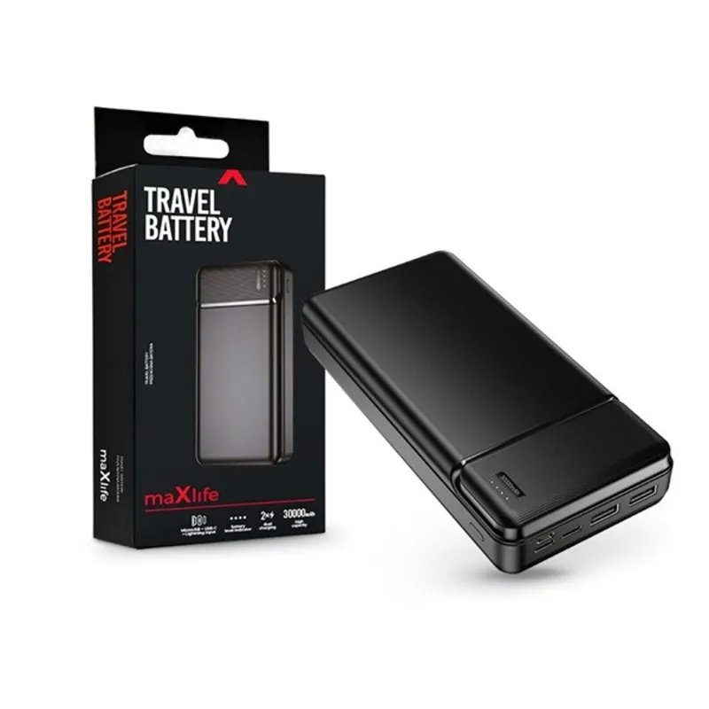 Maxlife TF-0167 30000mAh fekete power bank Maxlife TF-0167 30000mAh fekete power bank
