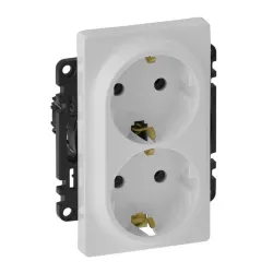 Legrand Valena Life 2x2P+F csatlakozóaljzat gyermekvédelem nélkül (753127)