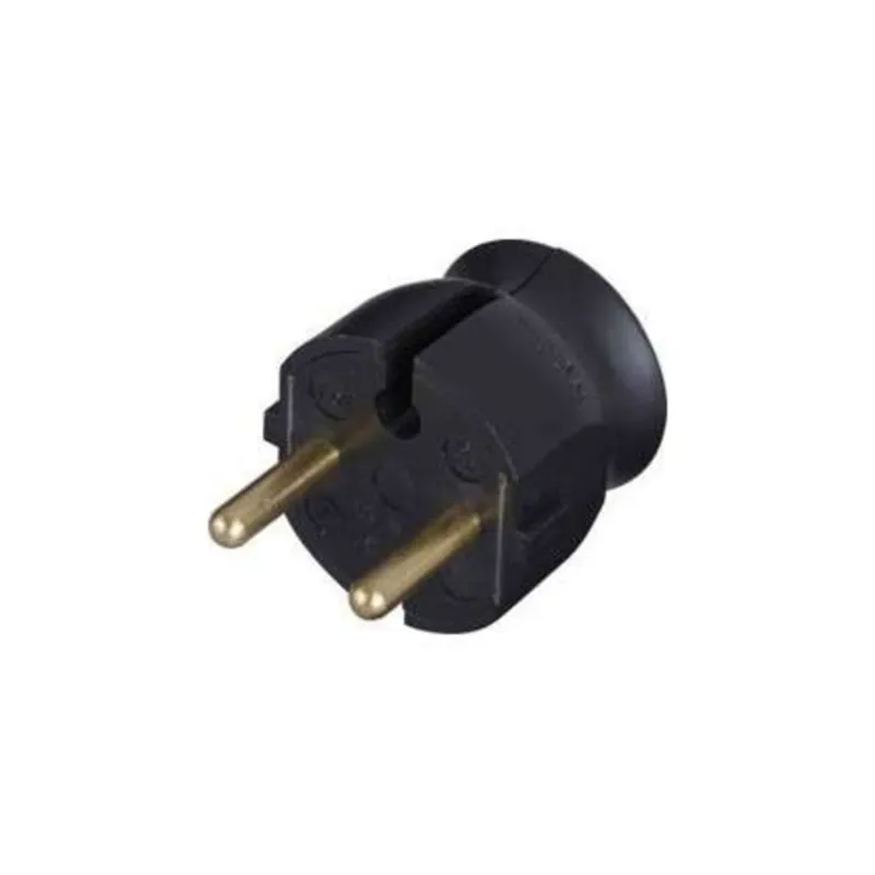 Legrand 054366 műanyag oldalsó bekötésű fekete 2P+F csatlakozódugó Legrand 054366 műanyag oldalsó bekötésű fekete 2P+F csatlakozódugó