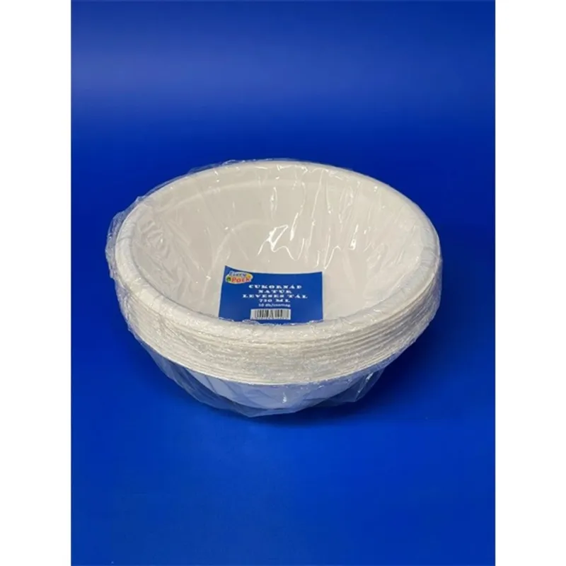 Komp 14628 750ml 10db/csomag natúr cukornád leveses tál Komp 14628 750ml 10db/csomag natúr cukornád leveses tál