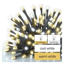 Emos LED fényfüzér 10m 100LED IP44 melegfehér-hidegfehér (D1AN01)