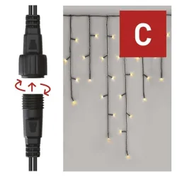 Emos LED fényfüzér jégcsap 2,5×0,9m 100LED IP44 meleg (D1CW01)