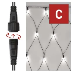 Emos LED fényfüzér háló 2x1,5m 160LED IP44 hideg (D1DC01)