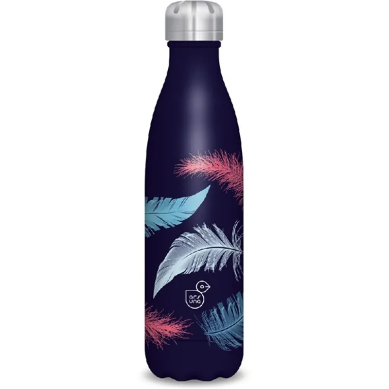 Ars Una 500ml-es Feather-dark duplafalú fémkulacs Ars Una 500ml-es Feather-dark duplafalú fémkulacs