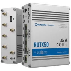 Teltonika RUTX50 Dual Band Vezeték nélküli Gigabit ipari router (RUTX5000000)