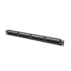 Lanberg Patch panel CAT5e UTP 24 PORT 1U 19" fekete (PPU5-1024-B)