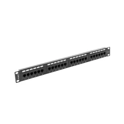 Lanberg Patch panel CAT5e UTP 24 PORT 1U 19" fekete (PPU5-1024-B)