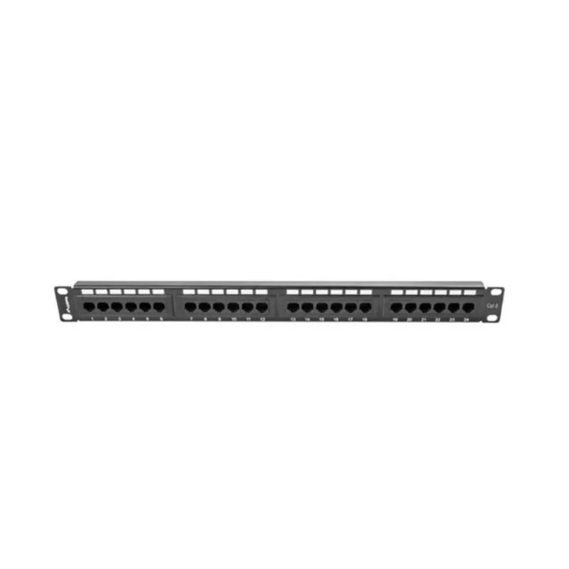 Lanberg Patch panel 24 port 1U 19" CAT.6 fekete Lanberg Patch panel 24 port 1U 19" CAT.6 fekete