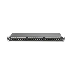 Lanberg Patch panel CAT6 UTP 24 PORT 1U 19" árnyékolt fekete (PPS6-1024-B)