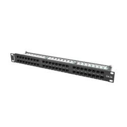 Lanberg Patch panel CAT5e UTP 48 PORT 1U 19" fekete (PPU5-1048-B)