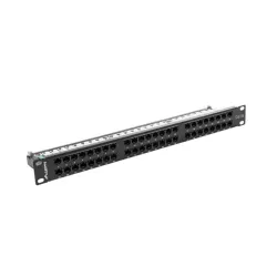 Lanberg Patch panel CAT5e UTP 48 PORT 1U 19" fekete (PPU5-1048-B)