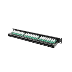 Lanberg Patch panel CAT5e UTP 48 PORT 1U 19" fekete (PPU5-1048-B)