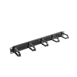 LANBERG 19inch cable management AK-1203-B brush panel 5 rings type B 1U black