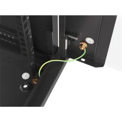Lanberg 19" fali rack szekrény 4U/600X450 üvegajtó, lapraszerelt, fekete V2