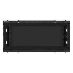 Lanberg 19" fali rack szekrény 4U/600X450 üvegajtó, lapraszerelt, fekete V2