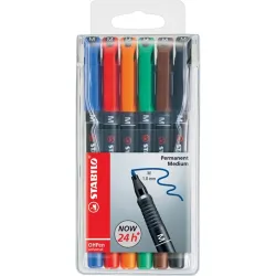 Stabilo OHPen 841 M 6db-os vegyes színű permanent marker készlet