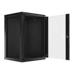 LANBERG WF01-6618-10B wall-mounted rack 19inch demounted flat pack 18U/600x600mm black