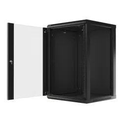 LANBERG WF01-6618-10B wall-mounted rack 19inch demounted flat pack 18U/600x600mm black