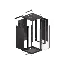 LANBERG WF01-6622-10B wall-mounted rack 19inch demounted flat pack 22U/600x600mm black