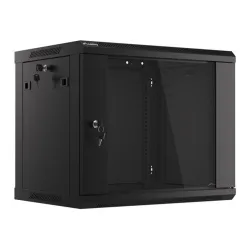 Lanberg 9U 19" fali rack szekrény 600x450mm fekete (WF01-6409-10B)