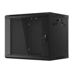 Lanberg 9U 19" fali rack szekrény 600x450mm fekete (WF01-6409-10B)