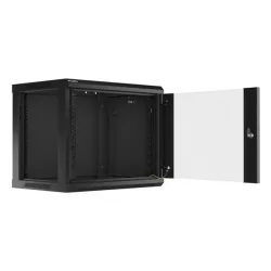 Lanberg 9U 19" fali rack szekrény 600x450mm fekete (WF01-6409-10B)