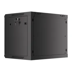 Lanberg 9U 19" fali rack szekrény 600x450mm fekete (WF01-6409-10B)
