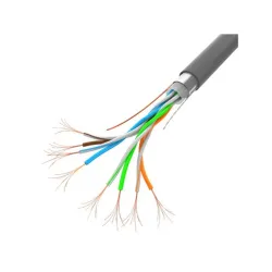 Lanberg LCF5-11CC-0305-S 305m Cat5e FTP szürke árnyékolt réz bevonatú alumínium patch kábel