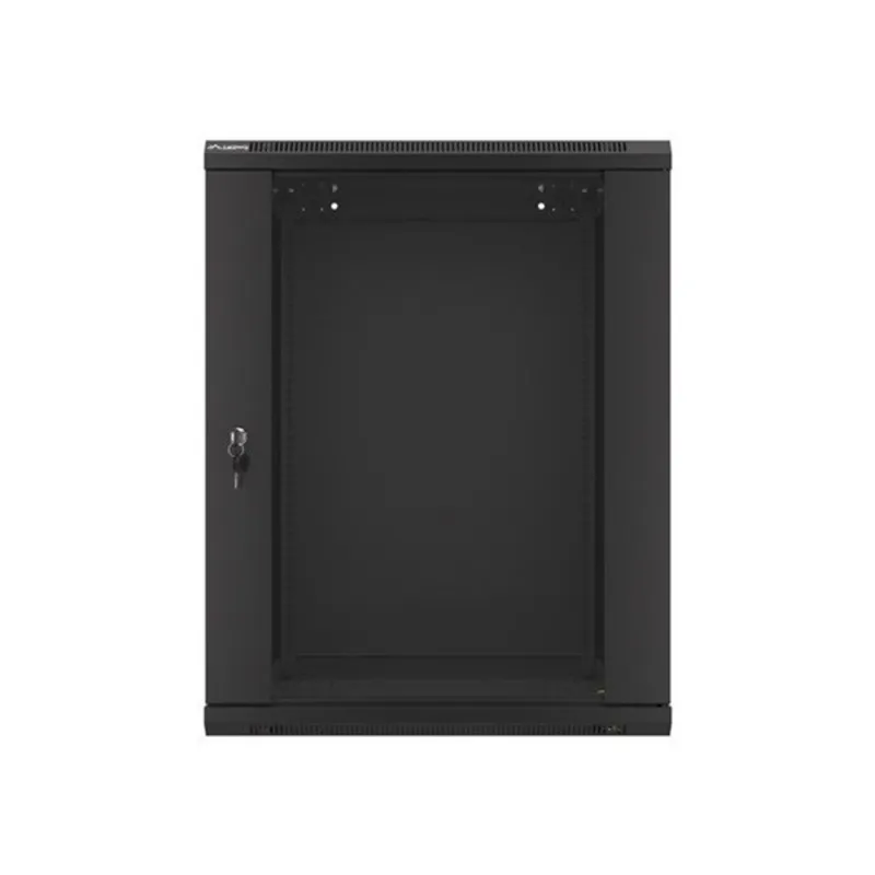 Lanberg 19" fali rack szekrény 15U/600X600 üvegajtó, lapraszerelt, fekete V2 Lanberg 19" fali rack szekrény 15U/600X600 üvegajtó, lapraszerelt, fekete V2