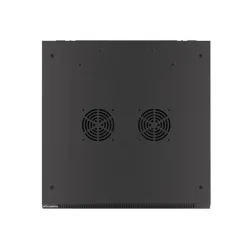 Lanberg 19" fali rack szekrény 15U/600X600 üvegajtó, lapraszerelt, fekete V2