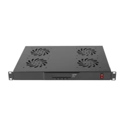 LANBERG AK-1503-B 19inch Fan Unit / Ventilation Panel With LCD 4 Fans + Thermostat 230V