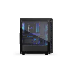 Endorfy Számítógépház - Signum 300 ARGB (ATX /micro ATX/ITX, 2xUSB3.0, 4x12cm LED ventilátor, ablakos, fekete)