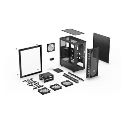Endorfy Számítógépház - Signum 300 ARGB (ATX /micro ATX/ITX, 2xUSB3.0, 4x12cm LED ventilátor, ablakos, fekete)