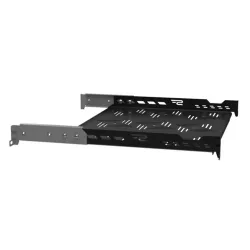Stalflex B-RSA19-1U-350B 19" 1U 350mm mély 4 ponton rögzíthető fekete fix tálca