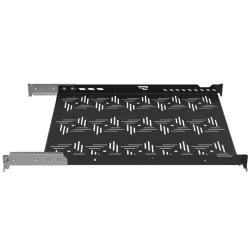 Stalflex rack szekrény fix tálca 1U 19" 550mm fekete (B-RSA19-1U-550B)