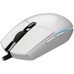 Logitech Egér - G102 Lightsync (Vezetékes, Gaming, Optikai, USB, 8000 DPI, fehér)